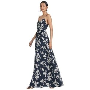 NWOT ▶️ Sachin & Babi ◀️ Sienna Floral Chiffon Gown. Navy Venetia Petal